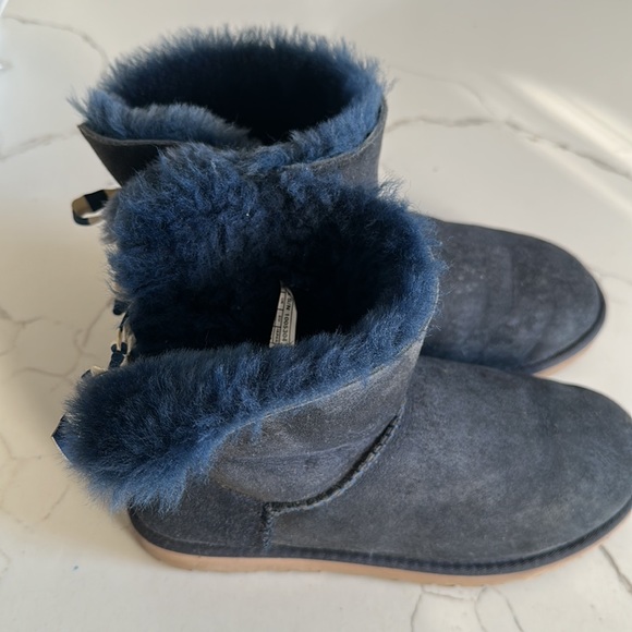 Ugg Australia mini Bailey navy blue boots size 7 - Picture 4 of 9